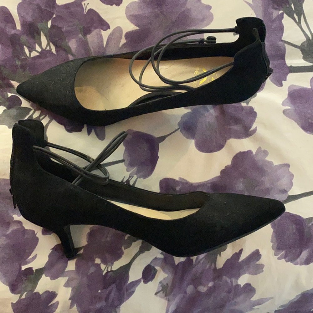 Nine West Black Suede Formal Heels
